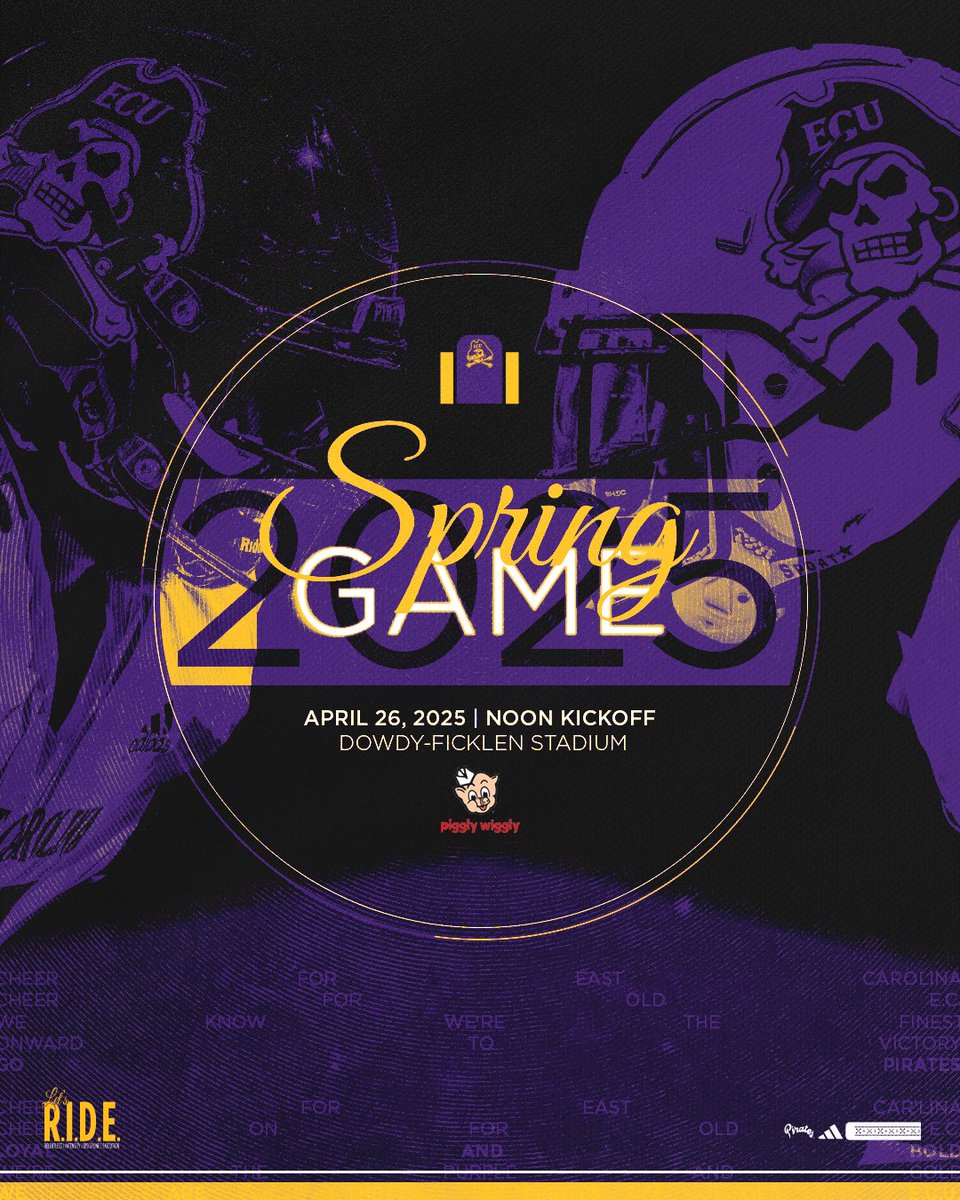 1 week away from the Pigskin Pigout and Spring Game! 🏴‍☠️ #letsride