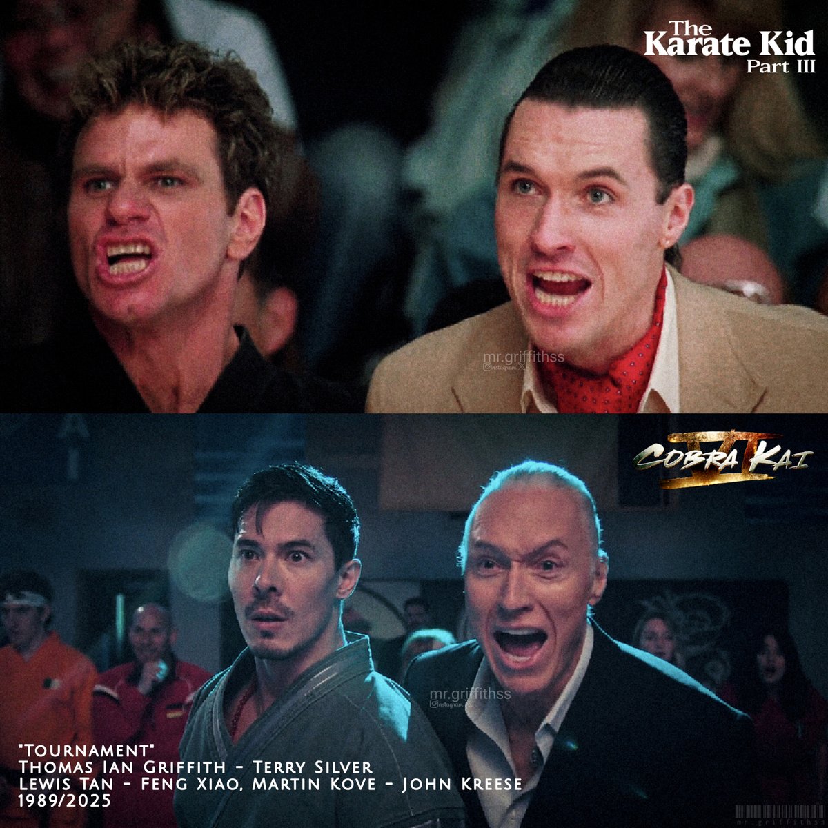 MrGriffithss's tweet photo. "๐ฎ๐๐ ๐๐๐ ๐๐๐๐๐!!" ๐
-#TerrySilver
#ThomasIanGriffith as Terry Silver in The Karate Kid III & Cobra Kai S6!
History repeats itself..
#Throwback #CobraKai #karatekid3 #martinkove #johnkreese #lewistan #senseiwolf #irondragons https://t.co/yZ99ZAQ0w4