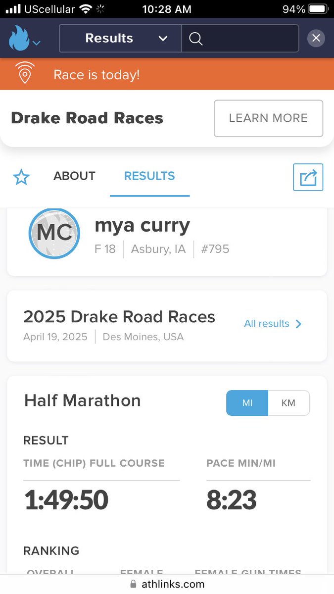 coachkleiner's tweet photo. Great job to these former stangs and a running friend (former stang coaches wife) for taking on the drake relays  1/2 marathon!! Mya, Maddie and I found Sophia plus Tara  when looking thru results-apologies to any stangs I missed 🐎💛💚 https://t.co/Pf4zE8jf5K