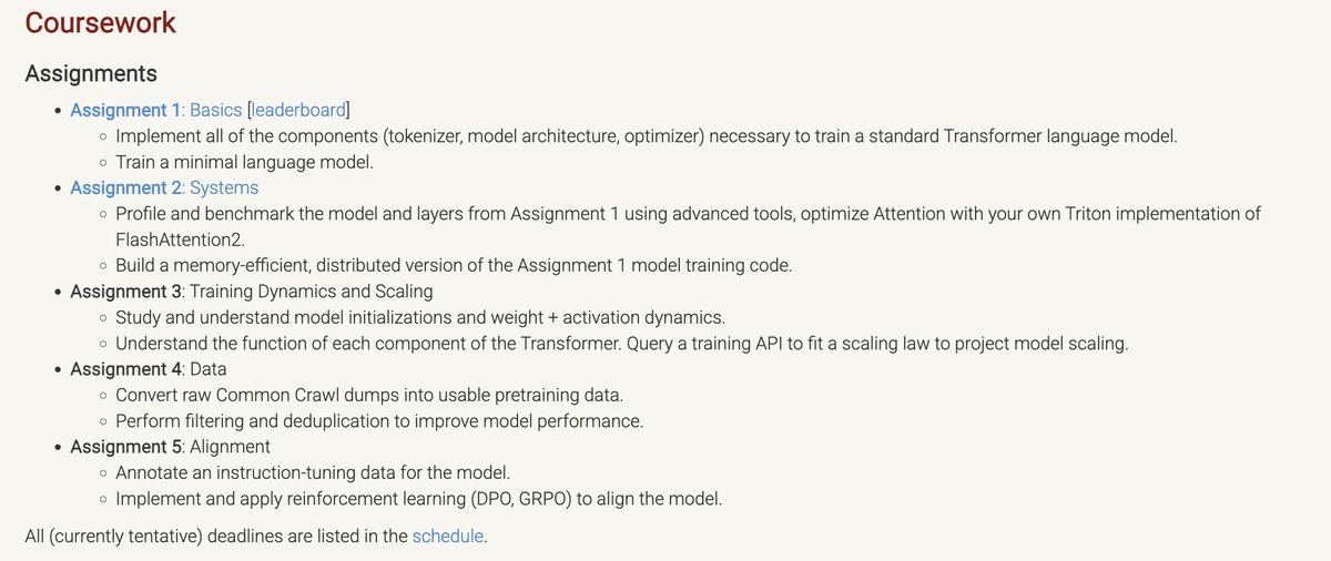 nrehiew_'s tweet image. This looks really good and pretty surprised to see a college class this ~up to date with frontier stuff