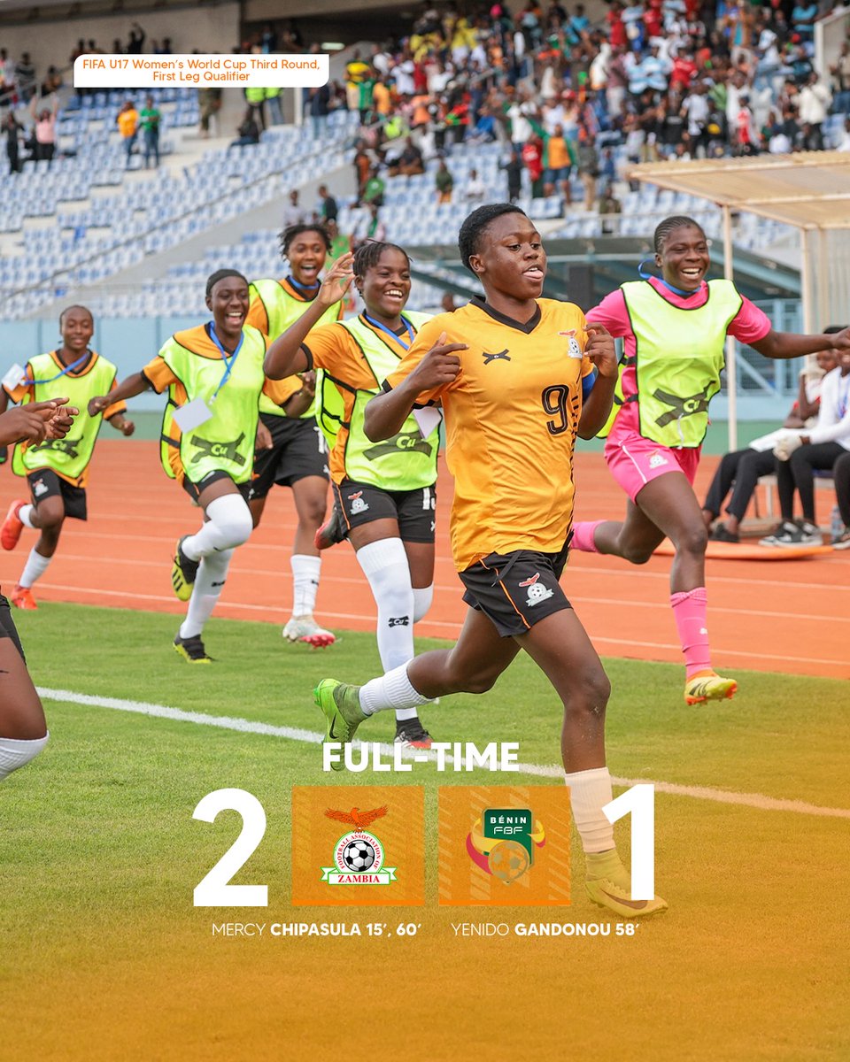 FAZFootball's tweet photo. A win at Levy, second leg on 26 April! #ZAMBEN #WeAreCopperPrincesses #U17WWCQ https://t.co/lQsGTCoHRg
