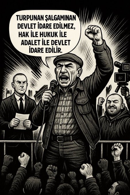 Ekrem İmamoğlu’ndan Yozgat mitingi paylaşımı:

"Sen bu ülkenin köylüsünü, çiftçisini ne zannettin?

Bak da biraz feraset ve basiret öğren şu sözlerden:

'Turp ile şalgam ile devlet idare edilmez. Adalet ile, hukuk ile idare edilir.'"