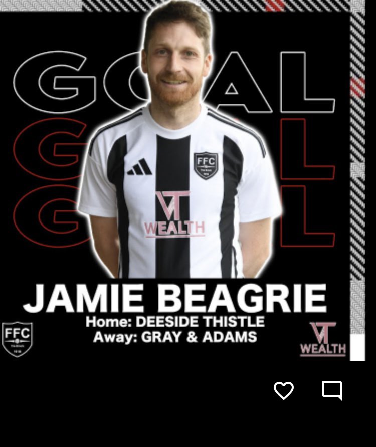 With a deft header into the bottom left corner of the net after Liam Strachan’s left footed cross to him to make it 3-1 (87) #theBroch @leagueHighlandcup