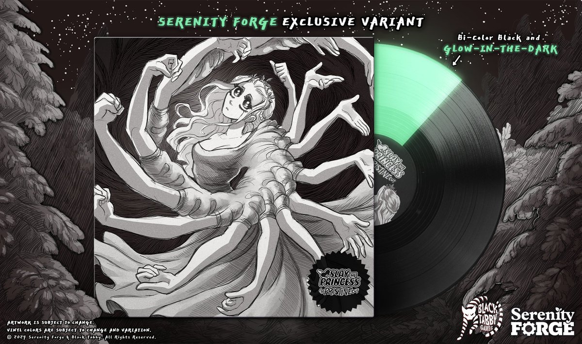Serenity Forge (@serenityforge) on Twitter photo Our Slay the Princess Vinyl Soundtrack is back in stock at our store 👸✨
This eclectic collection of music by <a href="/WondrousSound/">Brandon Boone🎵</a> features mesmerizing cover art by Abby Howard and a vibrant glow-in-the-dark vinyl 💚
store.serenityforge.com/products/slay-… Our Slay the Princess Vinyl Soundtrack is back in stock at our store 👸✨
This eclectic collection of music by <a href="/WondrousSound/">Brandon Boone🎵</a> features mesmerizing cover art by Abby Howard and a vibrant glow-in-the-dark vinyl 💚
store.serenityforge.com/products/slay-…
