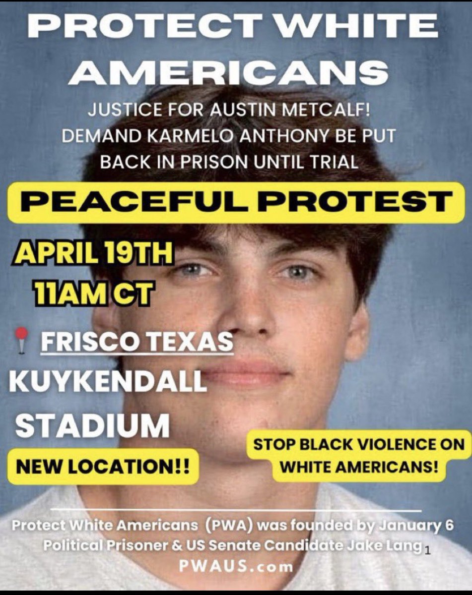 JosetteCaruso_'s tweet photo. It looks like the potential for things to get ugly-

We have two protests that are kicking off on the exact same day, at the exact same time, in the exact same city in Texas.

This is not a coincidence- it is deliberate in order to ignite confrontation, amplify division, and stir unrest.

This is an explosion waiting for a spark to set off riots!