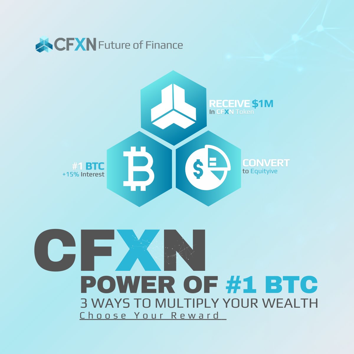 CFXNToken's tweet photo. Hold 1 #BTC?

This opportunity is for YOU.

💰 Lock it for 12 months
🔁 Get 15% back, $1M in tokens, or equity
⏳ Only 5 seats available.

Email - tdb@cfxnx.com
Submit: https://t.co/TifVBi7GMx

#BTCClub #CFXN #CryptoInvestors #Web3Banking https://t.co/2OXurriWMt