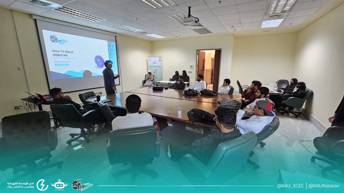 KAU_ECEC's tweet photo. انطلقت أولى ورش #RoboCup2025
🔧🤖
بعنوان "Hardware Fundamentals"
بتقديم المهندس مشعل السلمي 👷🏻‍♂️

و بمشاركة 16 فريق يعملون بكل جد وإجتهاد لإنجاز مهامهم، و تستمر الورش الأخرى في الأيام القادمة بتقديم مميز، يدعم جاهزيتهم للمنافسة! 🦾

مع تمنياتنا بالتوفيق والسداد لجميع الفرق المشاركة ! 🚀
#RoboCup_ECEC | #Robocon2025
