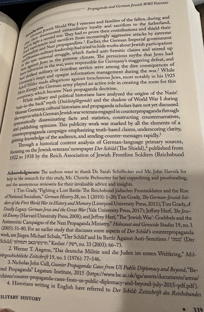 Ddperlmutter's tweet image. It was an honor to work with Dr. Elisabeth Fondren. You could say it was 100 years in the making, but it unlocks a life achievement goal of mine to publish in the JOURNAL OF MILITARY HISTORY on an important but almost forgotten topic. #Military #WW2 #ww1 #worldwar2 #Germany