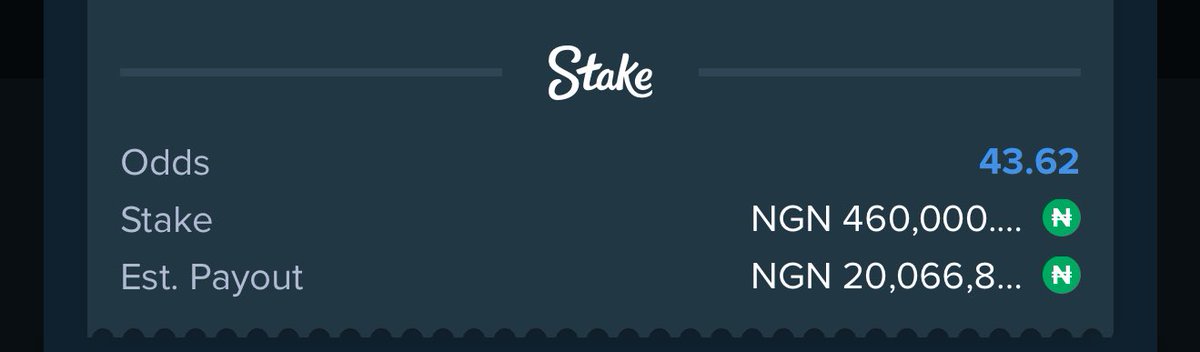 20M win stake.com/sports/home?be…

10M win stake.com/sports/home?be…

REGISTER A STAKE ACCOUNT VIA LINK stake.com/?c=f213c5ba25&…

Use Promo code banks for weekly airdrops and bonuses 

OPAY DEPOSITS ARE NOW AVAILABLE ON STAKE ✅ 

Dm t.me/JoyEpos for other bet deposit