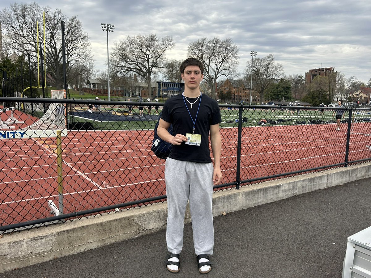 Noah Albert (@noahalb3) on Twitter photo Thank you to <a href="/TrinityCollege/">Trinity College</a> for the invite to their junior day! I had a great time and would love to get back on campus!
<a href="/_coachdwilliams/">Denver Williams</a>
<a href="/CoachAcq/">Lew Acquarulo</a> Thank you to <a href="/TrinityCollege/">Trinity College</a> for the invite to their junior day! I had a great time and would love to get back on campus!
<a href="/_coachdwilliams/">Denver Williams</a>
<a href="/CoachAcq/">Lew Acquarulo</a>