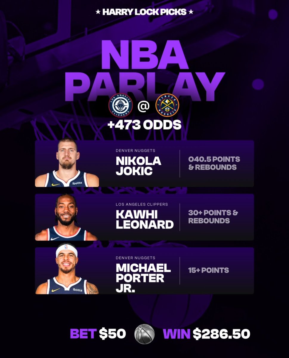 HarryLockPicks's tweet photo. 🏀 +473 LA Clippers @ DEN Nuggets SGP.

Using the Profit Boost, available to EVERYONE on DK. 

Not got an account yet? Grab one with the link below:

💰👉🏼 https://t.co/FJvtIBM7S3 

👀 You can see how your slip should look, plus all the research below. 

21+ Only. https://t.co/DxCVtnJHGH