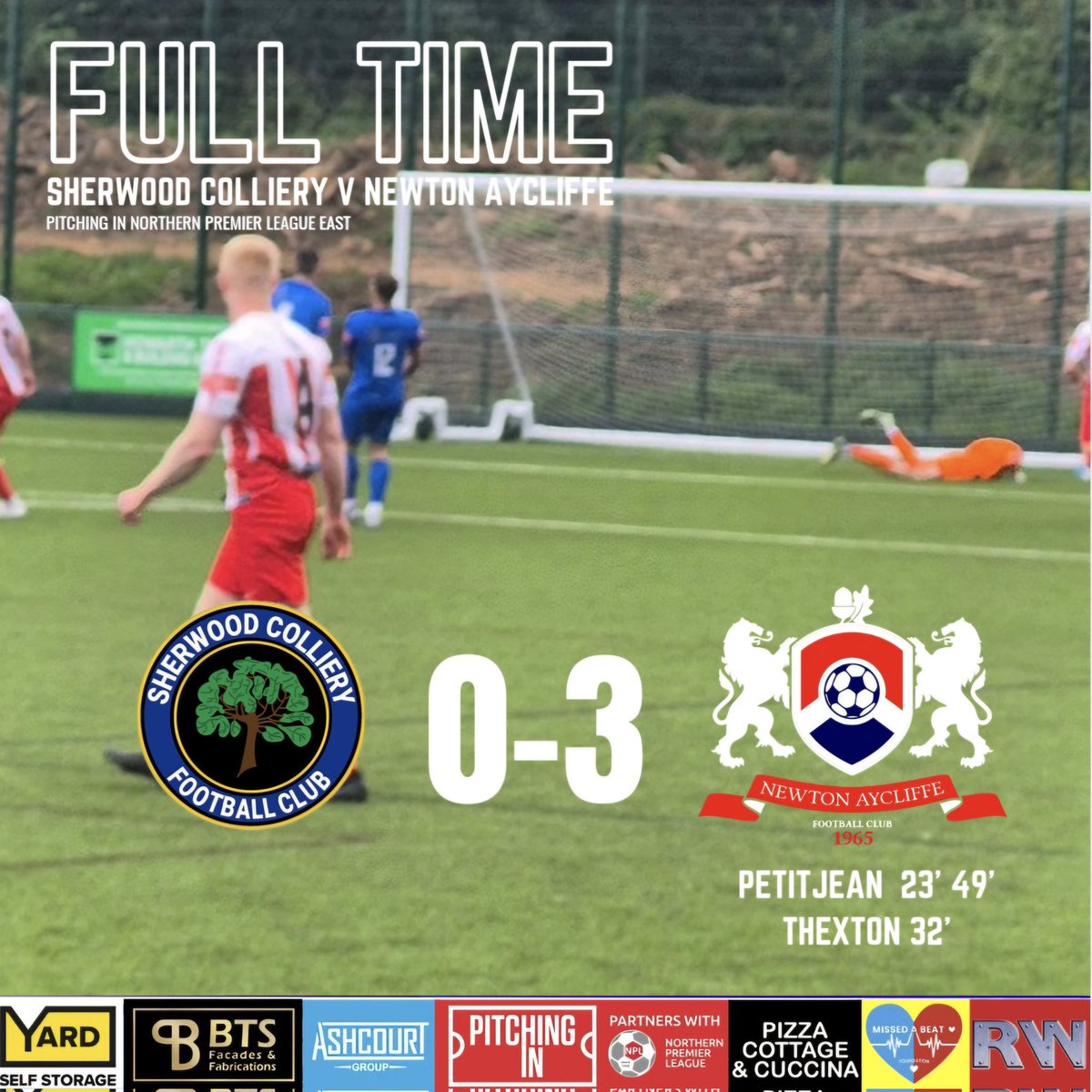 Newton Aycliffe FC (@naycliffefc) on Twitter photo FULL TIME
<a href="/PitchingIn_/">Pitching In</a> <a href="/NorthernPremLge/">The Pitching In Northern Premier League</a>
Sherwood Colliery 0-3 Newton Aycliffe FULL TIME
<a href="/PitchingIn_/">Pitching In</a> <a href="/NorthernPremLge/">The Pitching In Northern Premier League</a>
Sherwood Colliery 0-3 Newton Aycliffe
