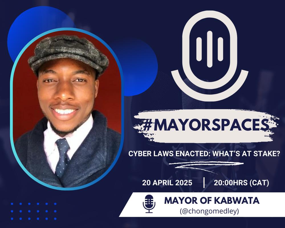 Tomorrow at 20:00hrs (CAT), we discuss the newly enacted cyber laws and what's at stake. I will be interviewing a veteran journalist, activists and rights defenders. 
You are all invited to this hot grill. 
Link below 👇🏽
 x.com/i/spaces/1OdJr…