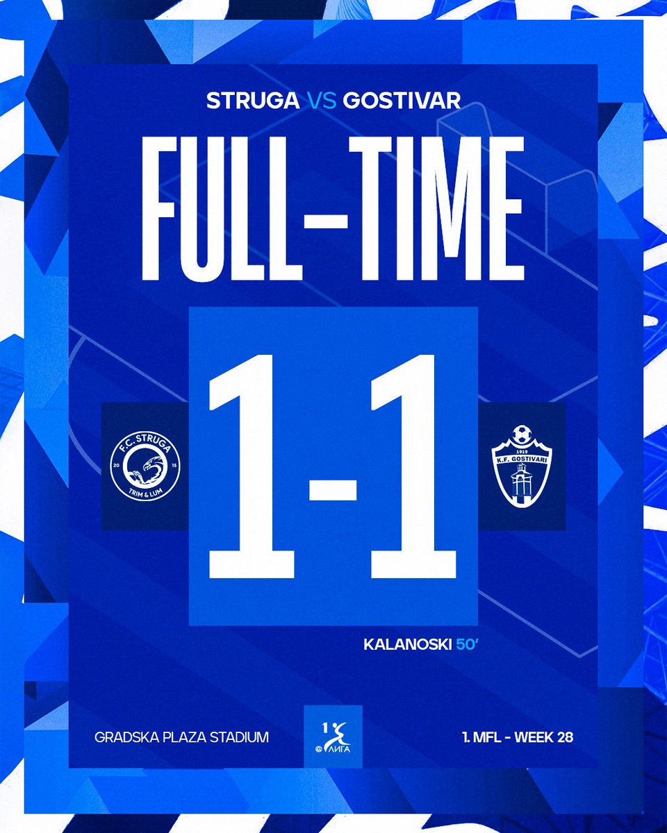 FULL TIME
Struga 1 - 1 Gostivar