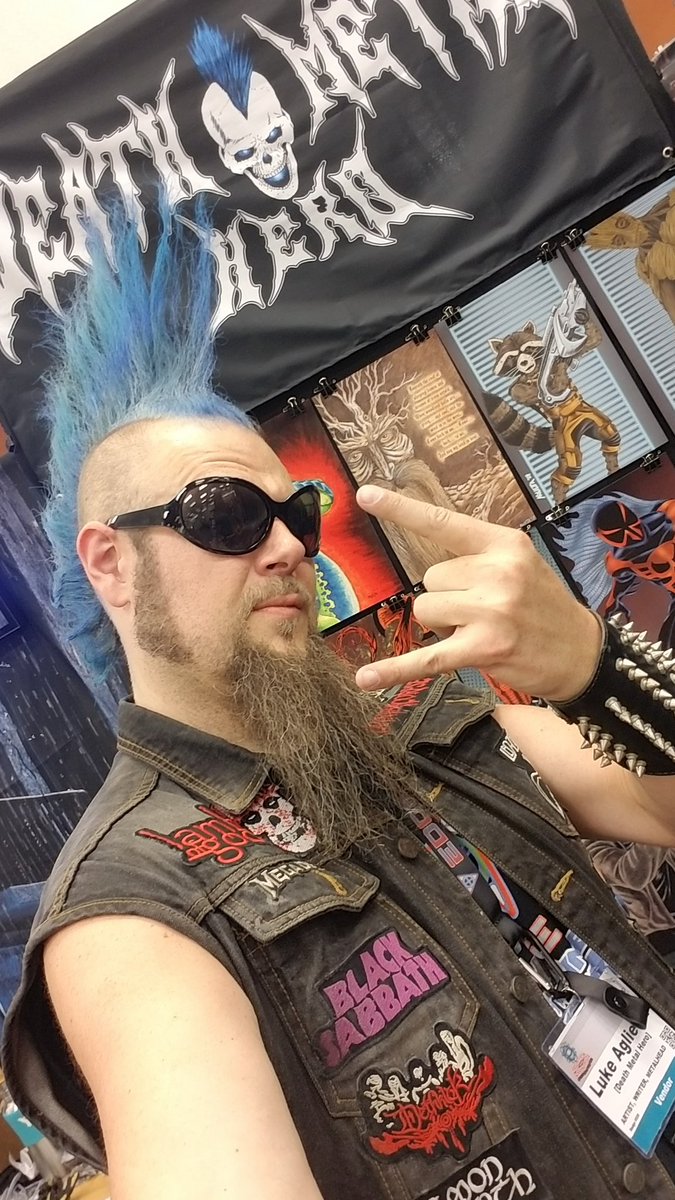 DeathMetalHero's tweet photo. The Hawk LIIIVVVEEES at #WhosYerCon2025!
Swing by the #EdgePunkMagazine booth so you can treat ya'self to some original art, a kick ass comic stand, and the newest issue of the magazine!
#indiemagazine #indieartist #indiecomics #comicconvention #DIYorDie
#PunkAF https://t.co/VryxLl0eTK