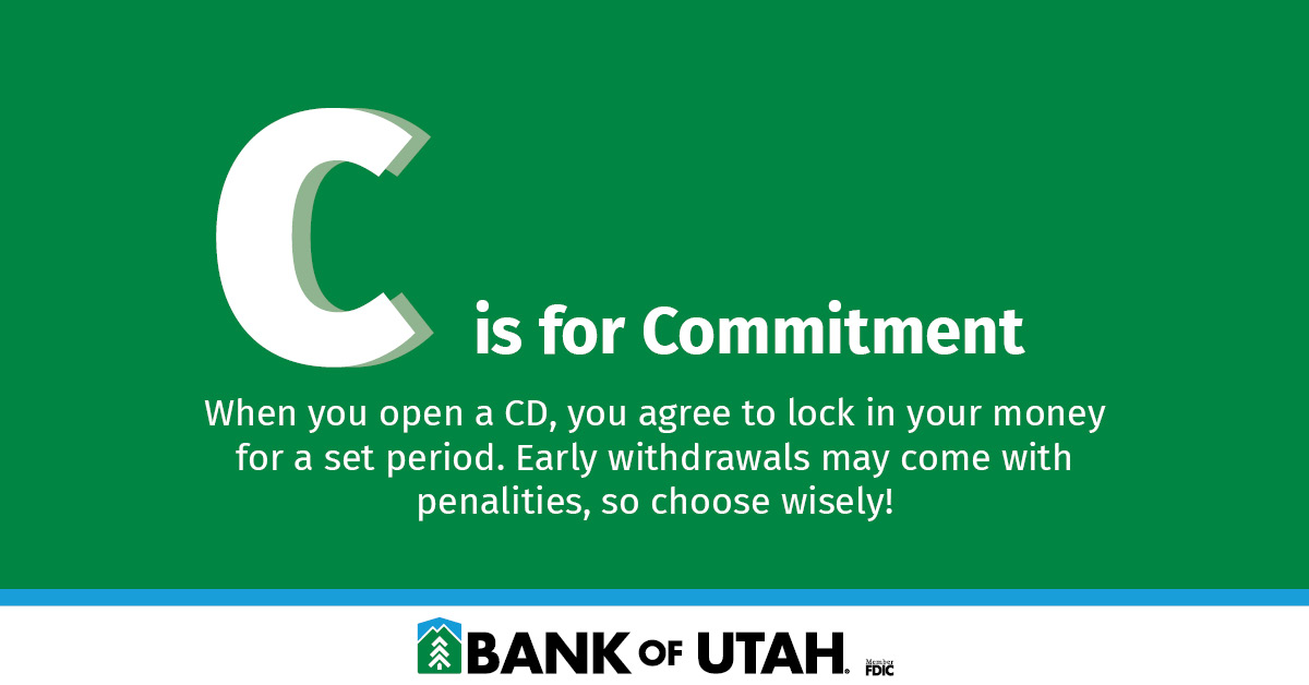 Want an easy way to grow your savings? Certificates of Deposit (CDs) can help! Scroll through to learn the basics and see if a CD is right for you.

#FinancialLiteracy #CDs #MoneyMatters #BankofUtah