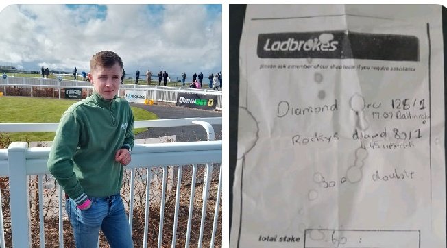 Joe Seward (@joeseward1) on Twitter photo Today marks a year since <a href="/DylanPhelan1/">Dylan Phelan</a> placed a €30 EW Double on
▪️Diamond Nora 125/1 who won at Ballinrobe
▪️Rocky's Diamond 80/1 who won at Limerick
That successful double yielded over €300,000 but Dylan has yet to be paid by Ladbrokes
#JusticeForDylanPhelan
#HorseRacing Today marks a year since <a href="/DylanPhelan1/">Dylan Phelan</a> placed a €30 EW Double on
▪️Diamond Nora 125/1 who won at Ballinrobe
▪️Rocky's Diamond 80/1 who won at Limerick
That successful double yielded over €300,000 but Dylan has yet to be paid by Ladbrokes
#JusticeForDylanPhelan
#HorseRacing