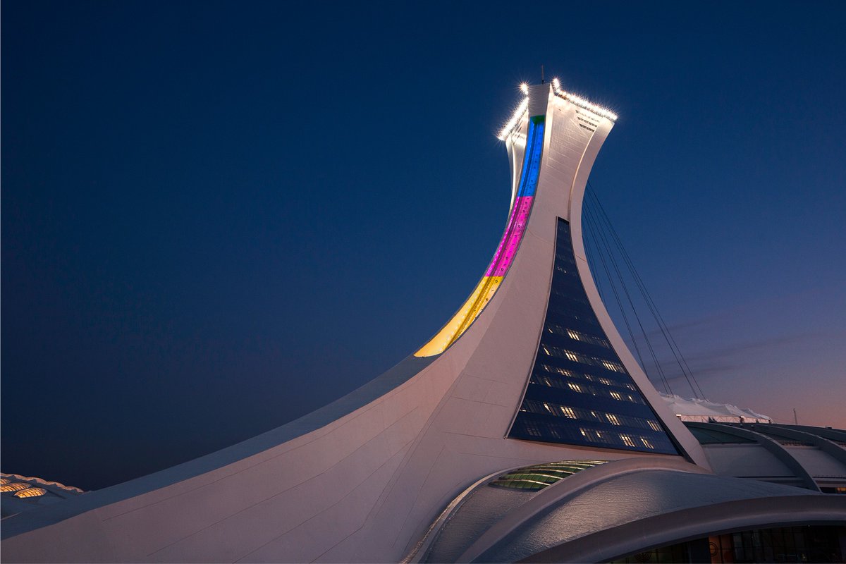 parcolympique's tweet photo. À la tombée du jour, la Tour se parera de bleu, de rose et de jaune pour la Journée de sensibilisation à l’hernie diaphragmatique congénitale.

Organisme : CDH International Canada (Site anglais seulement)
https://t.co/kgxcgvzNJF https://t.co/KcAaO6jBwL