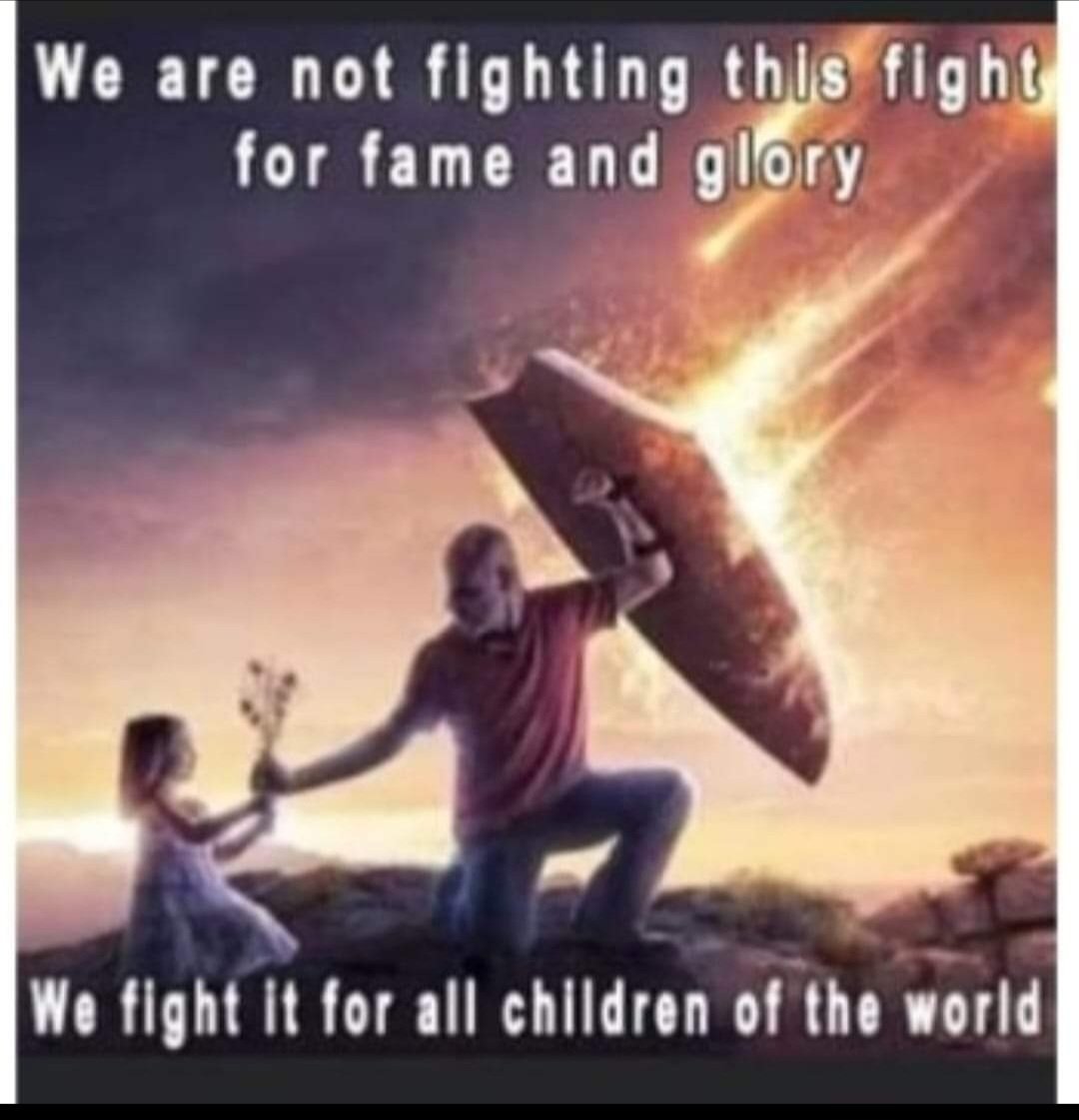 Q(MEGA_TRUMP) (@qmegatrump) on Twitter photo WE'RE NOT FIGHTING THIS FIGHT FOR FAME AND GLORY
WE FIGHT IT FOR ALL THE CHILDREN IN THE WHOLE WORLD π
LIKE, REPOST,COMMENT AND FOLLOW UP
IF YOU HAVE A CHILDREN β€οΈ
<a href="/QMegaTrump/">Q(MEGA_TRUMP)</a> WE'RE NOT FIGHTING THIS FIGHT FOR FAME AND GLORY
WE FIGHT IT FOR ALL THE CHILDREN IN THE WHOLE WORLD π
LIKE, REPOST,COMMENT AND FOLLOW UP
IF YOU HAVE A CHILDREN β€οΈ
<a href="/QMegaTrump/">Q(MEGA_TRUMP)</a>