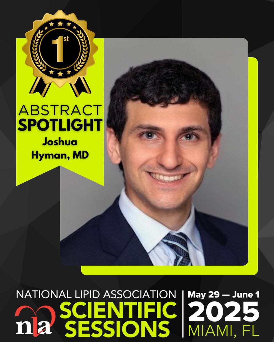 National Lipid Association (@nationallipid) on Twitter photo 🎉Congrats to Joshua Hyman, MD, for winning 1st place in this year’s Young Investigator Award! Don’t miss this winning abstract, "Universal lipoprotein(a) screening of youth and reverse cascade screening at a primary care clinic," at #NLASessions! 🔗lipid.org/sessions 🎉Congrats to Joshua Hyman, MD, for winning 1st place in this year’s Young Investigator Award! Don’t miss this winning abstract, "Universal lipoprotein(a) screening of youth and reverse cascade screening at a primary care clinic," at #NLASessions! 🔗lipid.org/sessions