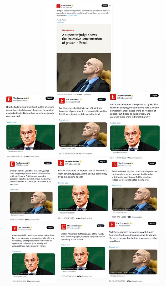 NAS ÚLTIMAS 48 HORAS

Esses foram os tweets no perfil oficial da The Economist. Vejam as datas e horários. Alguma coisa está acontecendo, alguma coisa vai acontecer, só não sabemos ainda quando e nem o quê…