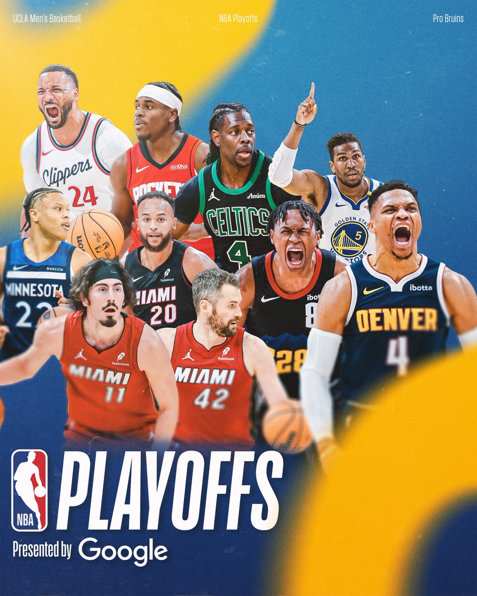 Wishing the best of luck to our 🔟 𝐩𝐥𝐚𝐲𝐨𝐟𝐟-𝐛𝐨𝐮𝐧𝐝 𝐍𝐁𝐀 𝐁𝐫𝐮𝐢𝐧𝐬.

#GoBruins | #NBABruins | <a href="/NBA/">NBA</a> 🏀