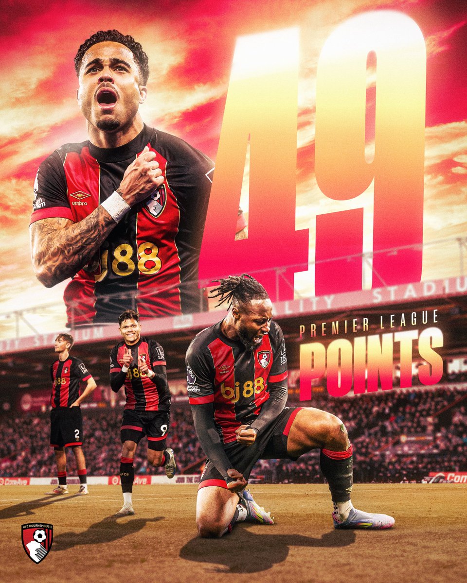 More <a href="/premierleague/">Premier League</a> history made 🍒

For the second consecutive season, we've surpassed our record top-flight points tally 🙌🙌