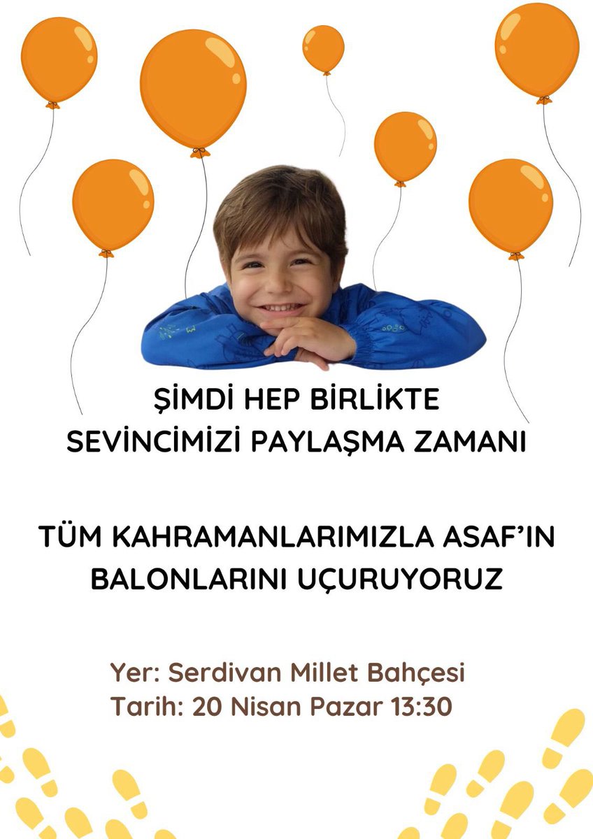 asafinadimlari's tweet photo. Biz bugünü iple çektik🥹
Sakarya meydanında turuncu balonlar uçuracağız dedik…
Desteklerinizle nasip oldu🙏

Şimdi ilaç bekleyen her kardeşimiz için dualarla balonları göğe uçurma vakti🥹🙏

Tüm kahramanlarımızı bekleriz🙏 https://t.co/yYDBotR1YL