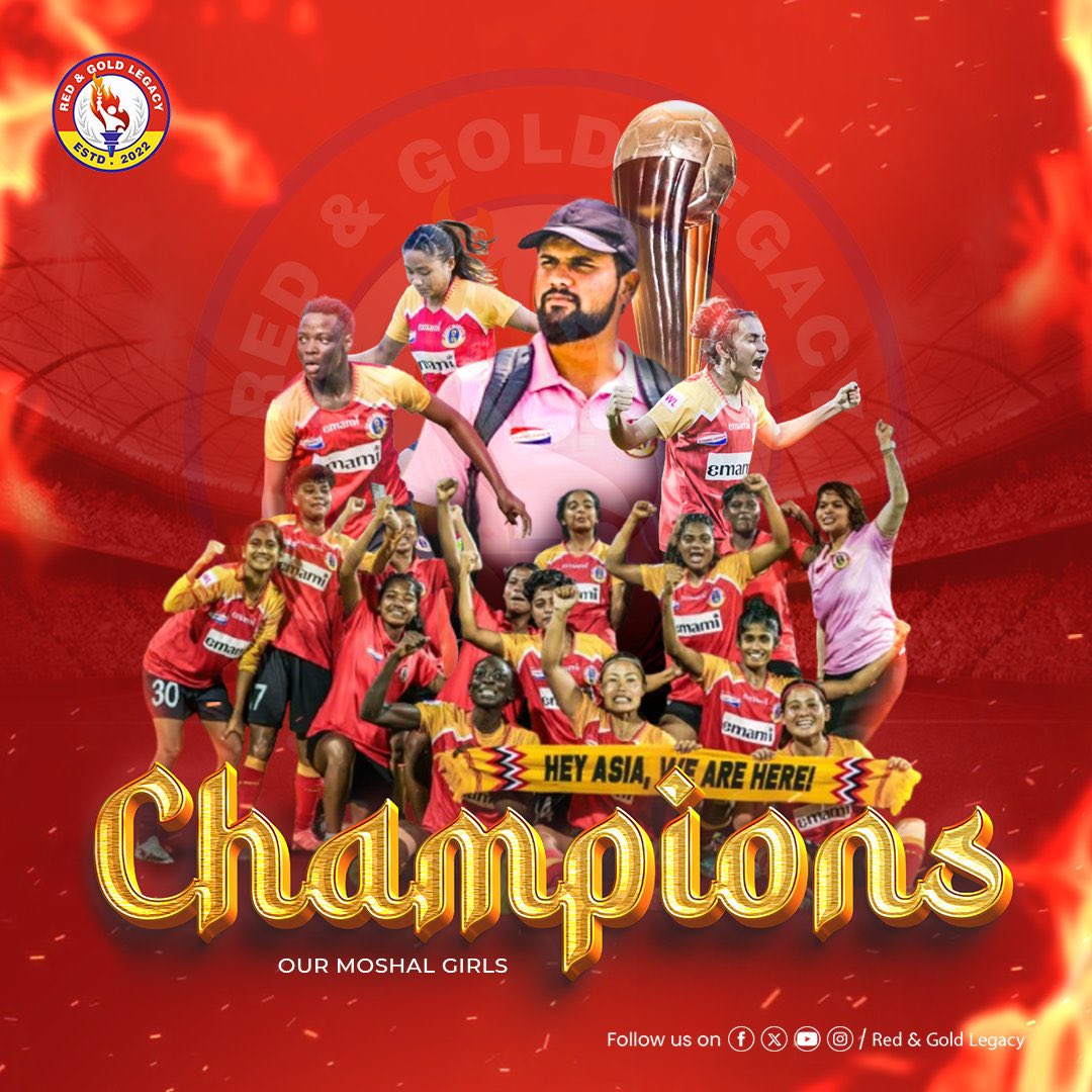 Victory isn’t given, it’s earned <a href="/Resty_N16/">Nanziri Resty</a> , you’ve earned every bit of this championship. A true warrior and a powerhouse! Congrats, CHAMPION! Your name belongs at the top. Congrats on making history! Queens of Indian Football! The Moshal Girls stamped their name on the IWL