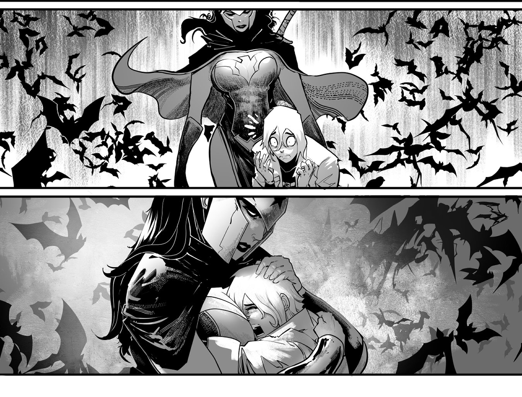 In Godzilla waiting room so here are some more vampire panels that I love. Colors by my brother @FrancescoSegala 
