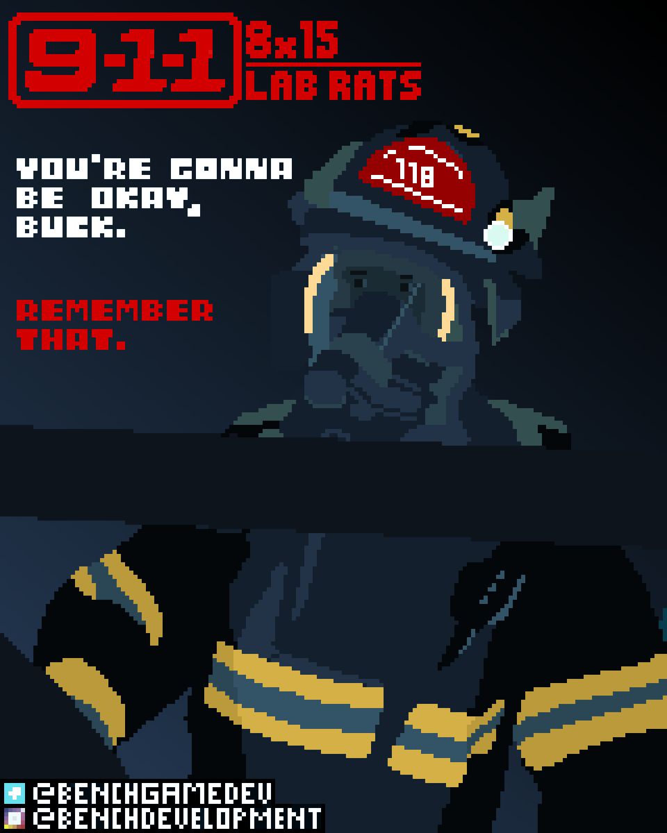BenchGamedev's tweet image. still very mad at bobby's death but anyway hi #911twt hope you enjoy my pixel art.