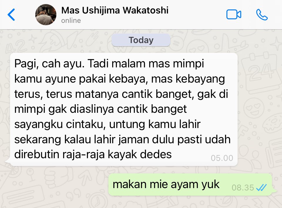 viviennefazfood's tweet photo. gw kalau jadi pacar ushijima (real footage) https://t.co/1EzsaCajIB