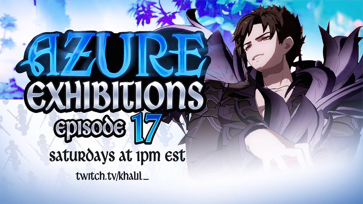 Khalil_ (@khalilthedegen) on Twitter photo It's time for the 17th episode of the Azure Exhibitions for #GBVSR
Featured: <a href="/ItsOnlyTux/">Tux</a> <a href="/FatallyFresh/">FrightfullyFresh</a> <a href="/brownboy466/">taymanice(future pilot)</a> <a href="/KaiyoUltio/">Kaiyo_Ultio</a> <a href="/SoulRobba/">Soulrobba 🔜Momocon 2025</a> <a href="/TrevoniCh/">Trevoni</a> <a href="/Shmurtled/">Shmurtle</a> <a href="/CrystalHakurei/">RS | Crystal Hakurei</a> & More!
Twitch.tv/Khalil_ It's time for the 17th episode of the Azure Exhibitions for #GBVSR
Featured: <a href="/ItsOnlyTux/">Tux</a> <a href="/FatallyFresh/">FrightfullyFresh</a> <a href="/brownboy466/">taymanice(future pilot)</a> <a href="/KaiyoUltio/">Kaiyo_Ultio</a> <a href="/SoulRobba/">Soulrobba 🔜Momocon 2025</a> <a href="/TrevoniCh/">Trevoni</a> <a href="/Shmurtled/">Shmurtle</a> <a href="/CrystalHakurei/">RS | Crystal Hakurei</a> & More!
Twitch.tv/Khalil_
