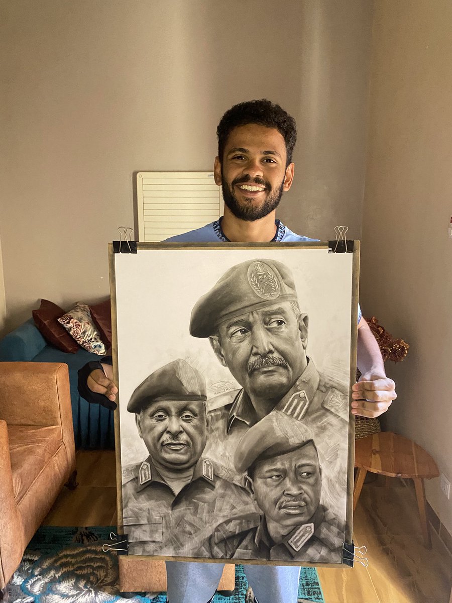 لوحتي المتواضعة لدعم القوات المسلحة 🇸🇩✌🏻