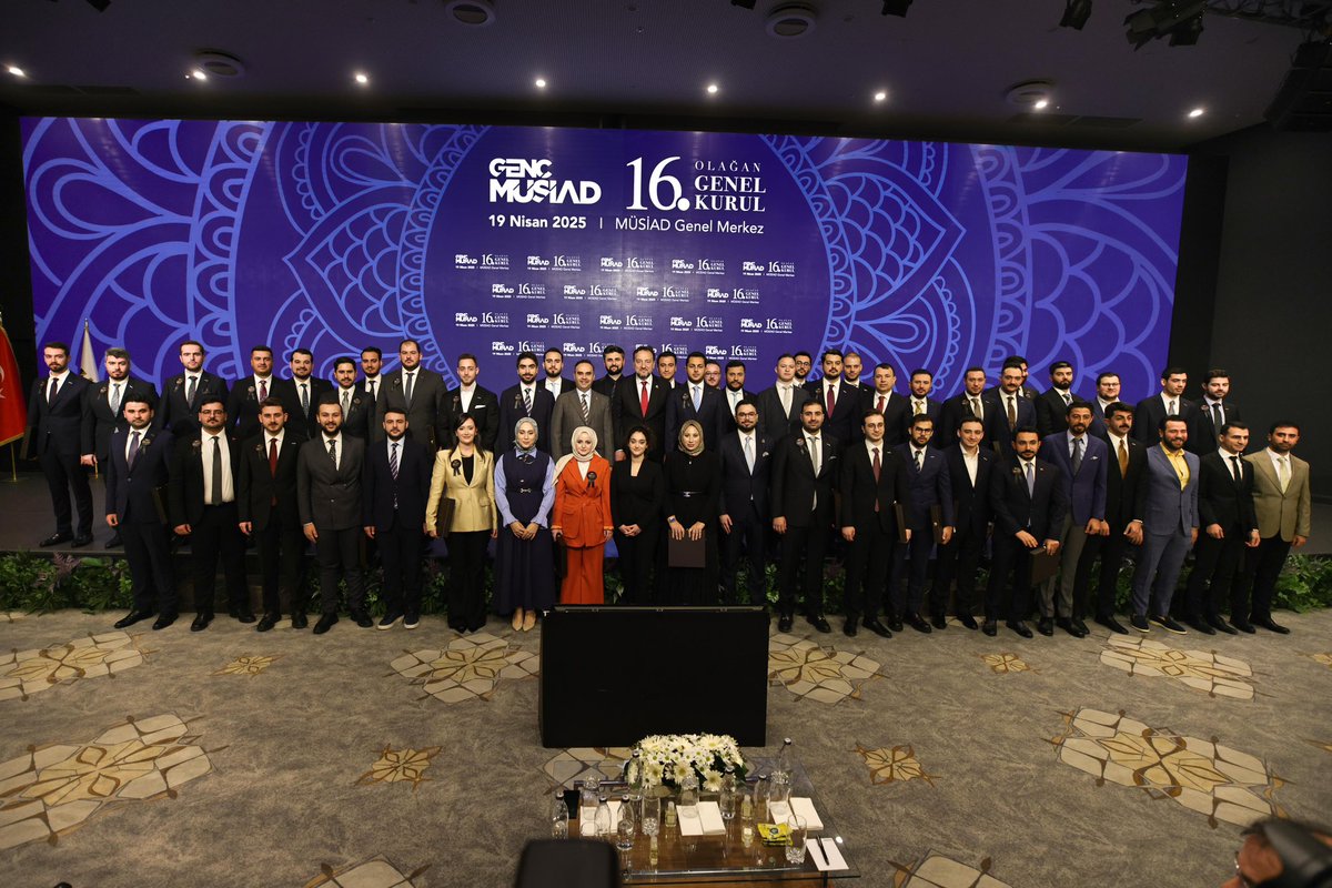 Genç MÜSİAD 16. Olağan Genel Kurulumuzu T.C. Sanayi ve Teknoloji Bakanı Sayın Mehmet Fatih Kacır (<a href="/mfatihkacir/">Mehmet Fatih KACIR</a>), MÜSİAD Genel Başkanımız Mahmut Asmalı (<a href="/MahmutAsmali/">Mahmut Asmalı</a>), yurt içi ve yurt dışı şubelerimizden yüzlerce üyelerimizin katılımıyla gerçekleştirdik. 

2023-2025 dönemi