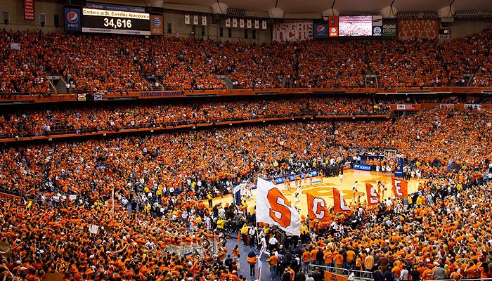 In college hoops they don’t need to hand out shirts to make the theme games look good