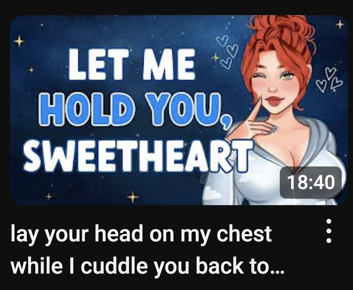 new snuggly sleep aid for all of my cute little insomniacs out there, lemme pull you close and whisper in your ear 💤💕

you know where 📺