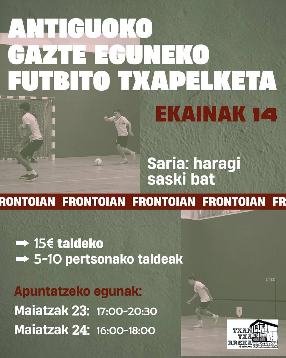 Animatu parte hartzera!!! Asanbladako kideon bitartez zein instatik apuntatzeko aukera egongo da, beraz badakizue hasi entrenatzen⚽🏃
