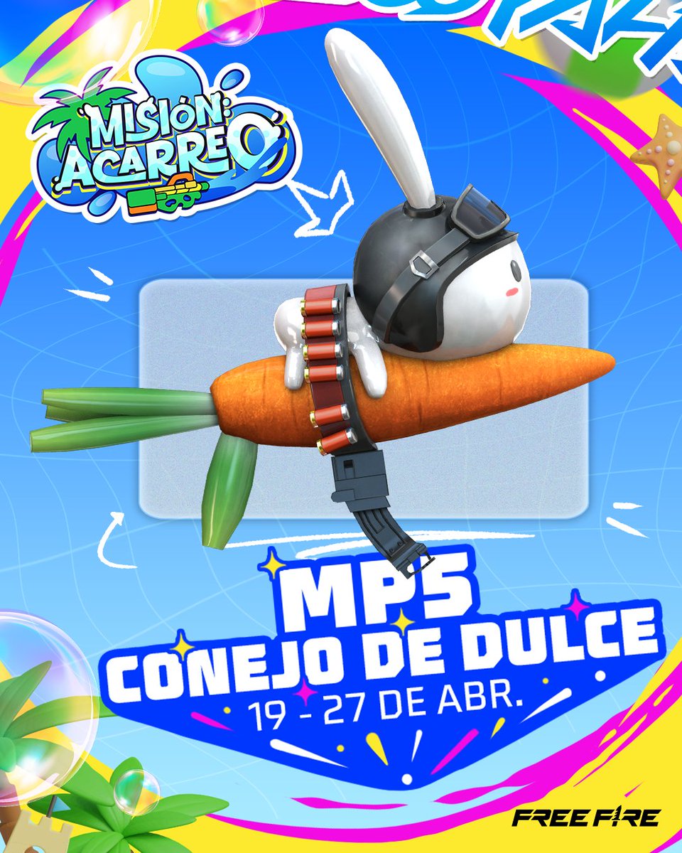 🐰🥕 Si ves al conejito en batalla ¡CORRE!

🐇 Las apariencias engañan, se ve inofensiva pero su poder te regresará al lobby en segundos. 💀

❓ ¿Qué armas combinas con la MP5 en batalla?
#MisiónAcarreo