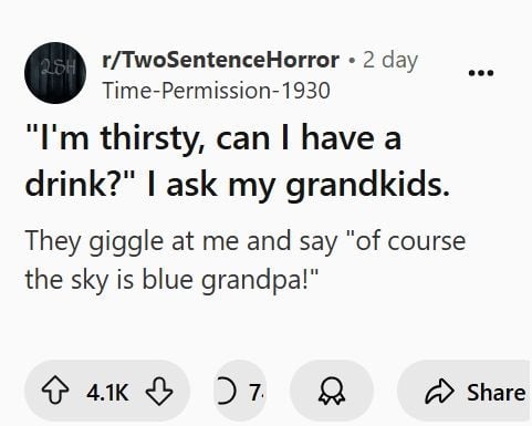 Bad 2 Sentence Horror tweet media