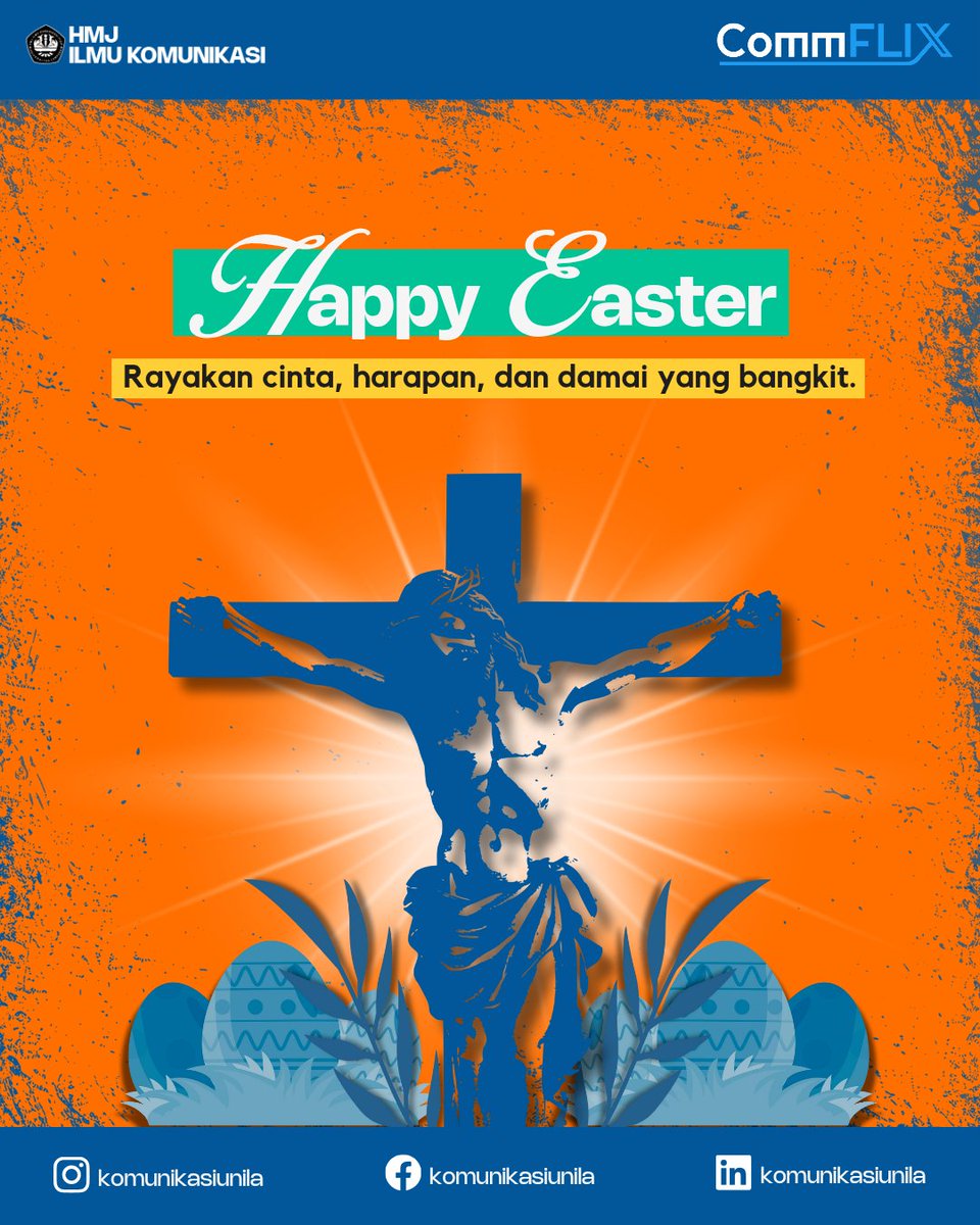 komunikasiunila's tweet image. Selamat Paskah untuk teman-teman semua yang merayakan! Semoga harapan baru dan damai selalu menyertai setiap langkah.
Mari rayakan dengan cinta dan saling menghargai.
#CommX #CommFLIXsolution #Communila