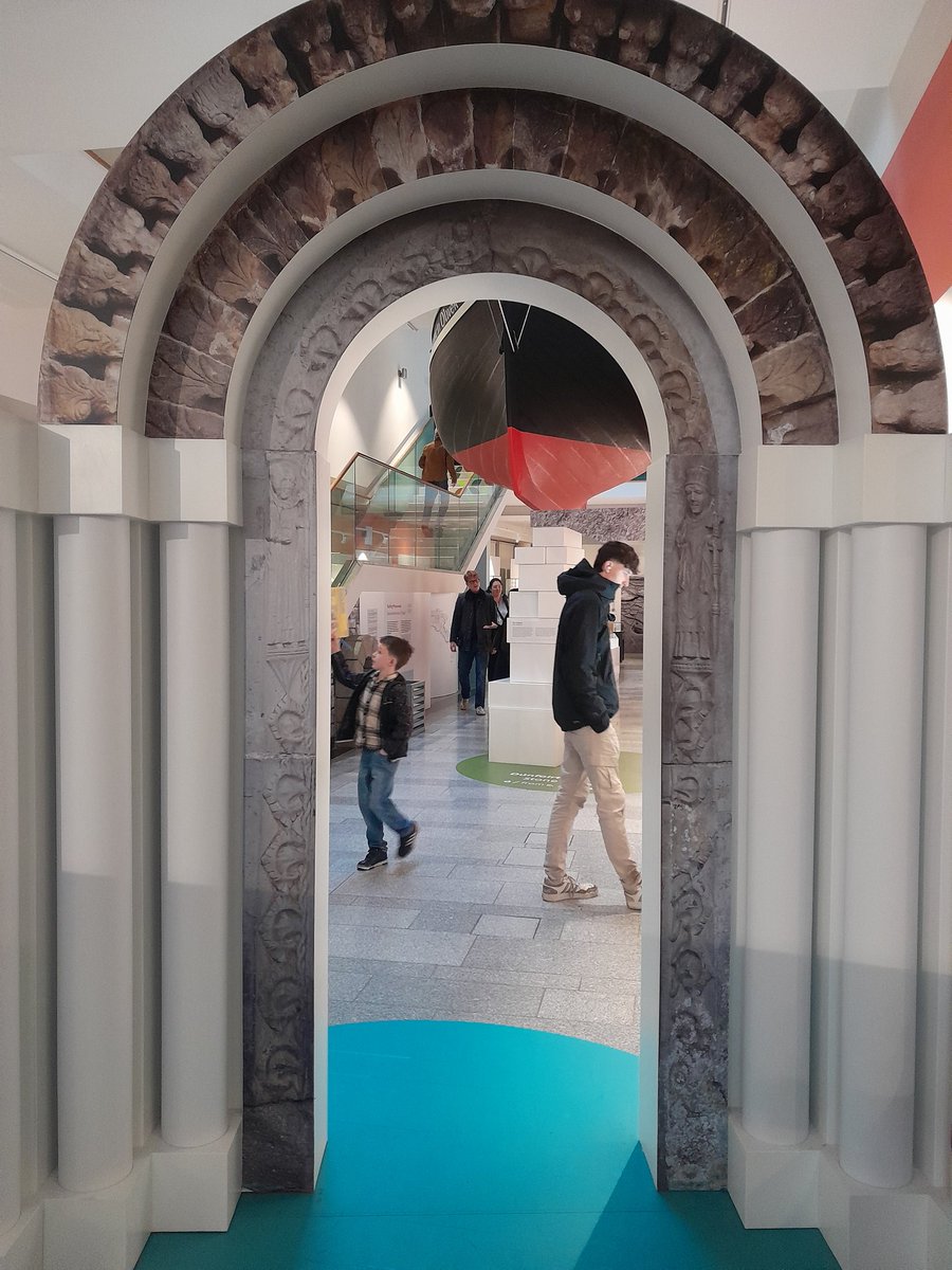 Model of Clonfert medieval doorway in Galway City Museum. Romanesque and late medieval arches.