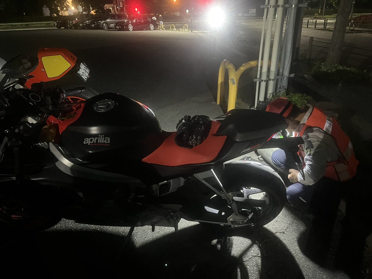 po_rs660's tweet photo. 最後の最後で深夜JAFすることになってしまったけど一緒に待っててくれてありがとうラブだよ🫶 https://t.co/C94M7rWgff