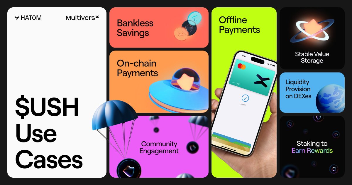 thepixelspell's tweet photo. Seriously, Keeping Up with Crypto is Exhausting...
But $USH on MultiversX Got My Attention 👀

Man, if you're like me, trying to navigate the crypto world feels like trying to herd cats during an earthquake. Prices go zoom up, then crash down. It's a rush, for sure, but holding onto your sanity (and your funds!) can be tough.

That's why stablecoins sounded like such a great idea – a digital dollar that just... stays put. Easy, right?

Well, kinda.

I started using USDC and USDT like everyone else, but then you read stuff. Questions about whether they really have the cash backed up somewhere, the fact that a company can still freeze your funds... it felt like we just swapped fancy bank buildings for fancy tech companies controlling our money 🏦🤖.

It made me wonder, isn't there a better way, something more... crypto?

Enter Hatom USD (USH) on the MultiversX Network 

I started hearing buzz about Hatom USD (USH) on the MultiversX network. It officially launched back on March 4th, 2024 (check out the launch thread) [], and the big promise was a truly decentralized stablecoin, actually born on MultiversX, not just visiting via some bridge.

As someone who gets easily confused by all the DeFi jargon, I decided I needed to figure this out. Was it legit, or just another shiny new thing?

So, I:

  - dove into their docs 📄

  - watched some chats with the team 🎥

  -=and scrolled through way too many X posts 🧵

Here’s the lowdown as I understand it:

Why MultiversX Needed This 

So, before USH, getting stablecoins onto MultiversX usually meant bridging them over from other chains. Think USDC or USDT arriving from Ethereum. That works, but I learned it has downsides:

   - Bridge Jitters: Those bridges can be complex tech, and some have been hacked for insane amounts of money in the past. If the bridge gets messed up, the "wrapped" stablecoins could suddenly become worthless. Yikes 😬

   - Central Control: Even on MultiversX, the original USDC/USDT are still controlled by big companies (Circle/Tether). They can still freeze assets if regulators tell them to. Not exactly the decentralized dream 😕

   - Pesky Fees: Sometimes moving coins across bridges costs lots of money 💸

It seemed pretty clear there was a space for a stablecoin native to MultiversX – one that felt safer and more aligned with the whole Web3 idea. Hatom saw this too, and you can read their thinking in the Hatom USD docs [https://t.co/uIFLYRjozH].

So, What Is USH Then? Is it Safe? 🔐

This was my main question. Given past stablecoin dramas (no names mentioned! 😅), I wanted to know what made USH different. The key things I picked up are:

❌ Not Algorithmic: No complex code trying to magically keep the price stable based on a sister token. Phew.

🛡️ Over-Collateralized: To mint USH (say, $75 worth), you have to lock up more value (like $100 worth) of other crypto assets as collateral in the Hatom Protocol. That extra value is there as a buffer if the market goes wild.

📊 Backed by a Mix: Not just one asset. It uses a whole basket – EGLD, wrapped Bitcoin (wBTC), wrapped Ether (wETH), other stablecoins like USDC/USDT, plus MultiversX tokens like HTM, MEX, UTK.

They also have these cool "Isolated Pools" where you can use things like EGLD, sEGLD, wTAO, and swTAO as collateral, often letting you mint USH for 0% interest! 🎯

Having this mix means if one coin's price dips, the others help cushion the blow, keeping things more stable overall.
It feels much more grounded than relying purely on algorithms. More like having multiple anchors holding a ship steady instead of just one ⚓

How Does it Actually Stay at $1? (The Hatom Magic... Kinda) 🧙‍♂️

Okay, locking up crypto is one thing, but how does USH handle the crazy crypto swings and stay pegged to the dollar? Hatom built in a few clever mechanisms, seemingly learning from what worked (and didn't) elsewhere:
    + Liquidations: If the value of the crypto you locked up drops too much, the system needs to protect itself. Bots automatically step in and repay some of your borrowed USH by taking some of your collateral (they do it partially, up to 50% at a time, to avoid crashing things). Not ideal for the person getting liquidated, but it keeps USH backed.

     + Redemption: If USH somehow drops below $1 on the market (say, to $0.98), Hatom guarantees that anyone can bring 1 USH back to their protocol and swap it for exactly $1 worth of collateral.

This means people will instantly buy the cheap USH to redeem it for more valuable collateral, pushing the price back up.
It's like a built-in price corrector 🧰

They even launched a Redemption Dashboard (check it out here) [https://t.co/1BDEpoNeZF] so regular folks like me can easily participate without needing to be a coding wizard!
They're also looking at making direct redemption even easier with just a tiny fee, which sounds great (read their thoughts on updates here) [https://t.co/iLBSZuxi2G].

   + Arbitrage: Just normal market stuff. If USH is slightly above $1, people mint more; if slightly below, they buy it to repay loans.

   + Smart Pricing: They don't just rely on potentially wonky exchange prices for collateral valuation, especially for staked assets. They cross-reference with the actual staking contracts to make sure the prices used are legit, avoiding unfair liquidations caused by temporary glitches .

   + Emergency Brakes: If the market goes absolutely bonkers or looks manipulated, the system has circuit breakers to temporarily halt things and prevent a meltdown 🛑

Okay, Cool Tech... But What Can I Do With It? 🧩

This is where it gets practical and, honestly, kinda exciting for someone like me just looking to get involved and maybe earn a bit.

    + Just Hold It: Use it as a stable haven on MultiversX
    + DeFi Staple: Use it for trading, lending, borrowing – the usual DeFi stuff, but now natively on MultiversX

Earn Yield (Lots of Ways!):
             - 0% Loans: Mint USH using EGLD/sEGLD/wTAO/swTAO in the Isolated Pools for zero interest 💡
            - LP Farming: Pair USH with EGLD, USDC, or other tokens on xExchange or AshSwap. Provide liquidity and earn trading fees
            - USH Staking Module: Take those LP tokens (or Farm tokens from AshSwap's strategy [https://t.co/g0Jt1JrGxo]) and stake them in Hatom's USH module. Hatom distributes extra rewards here, aiming for some seriously attractive APYs, especially early on
            - Redemption Gains: Use the Redemption Dashboard [https://t.co/1BDEpoNeZF] to potentially grab collateral at a discount if USH ever slightly de-pegs
             - HTM Booster V2: If you hold Hatom's own token (HTM), staking it in their upgraded Booster can significantly multiply your rewards
             - Auto-Compound HTM: Automatically swap your yield into more HTM, often with bonus rewards (more in this update) [https://t.co/LEfRjgnW59]
            - Pulsar Money Quest: Hatom is running a campaign with Pulsar Money. You can do tasks and maybe win part of a 3,000 USH prize pool! 🎁 

https://t.co/AyuWacXDpr

Good for MultiversX Too? Apparently! 🌐

USH seems designed to give the whole MultiversX ecosystem a boost:

   + Less Bridge Hassle: Makes the network more self-sufficient and safer

    + More Action: A good native stablecoin attracts more users, developers, and trading volume. Hatom reported a big jump in network activity post-launch [https://t.co/LEfRjgnW59]

   + Helps EGLD: Use EGLD as collateral instead of selling it. Projects might use USH for liquidity instead of bridged stables, reducing sell pressure on EGLD and other tokens [https://t.co/O52pRaUcZw]

   + DeFi Foundation: It’s like laying down good roads 🛣️ – makes it easier for others to build cool new DeFi apps

Keeping Tabs: Transparency & Governance 🧭

Hatom seems focused on being open:

    + USH Market Page [https://t.co/qlaVN1RnWk] showing stats like collateral levels

    + Public dashboards for tracking
    + Plans for the Hatom DAO [https://t.co/uIFLYRjozH] to eventually govern the protocol

What's Next? Hatom's Thinking Bigger 🚀

They aren’t stopping here:

   + Going cross-chain to Monad and MegaETH 

   + Working on USH Proxy, a complex new yield strategy

   + Integrating with Soul Protocol 
   + Co-founder Ahmed teased something "even more exciting" ... 👀

My Take: Tread Carefully, But Stay Curious 👣

USH feels like a solid attempt to build a truly decentralized and reliable stablecoin for the MultiversX network.

The yield opportunities are eye-catching, especially the USH Staking Module + HTM Booster combo.

BUT (and it's a big but)...
This is still DeFi:
    + Smart contracts can have bugs 🐛

    + Liquidations are real if you're leveraged

    + LPs carry impermanent loss risk

Understand the risks. Don’t just ape into high APYs without knowing how it works.

Start small. Do your own research. The Hatom team seems helpful on Telegram and Discord [8], so ask questions! 🧘‍♂️

Wrapping Up 🎉
From my journey down the USH rabbit hole, this seems like a genuinely innovative and important project for MultiversX.

It addresses a real need, offers some compelling ways to potentially earn yield, and is built with multiple safety nets.

It's complex, sure, but the potential upside for users and the ecosystem is there.
I’ll be keeping a close eye on it, probably trying out some LP staking (carefully!), and excited to see where Hatom takes it next.

Wanna learn more?
👉 Check out the Hatom Protocol X account: https://t.co/ZtKVRQT3IC
👉 Visit their website: https://t.co/1VsCFjvpq0

Happy exploring! 🌌