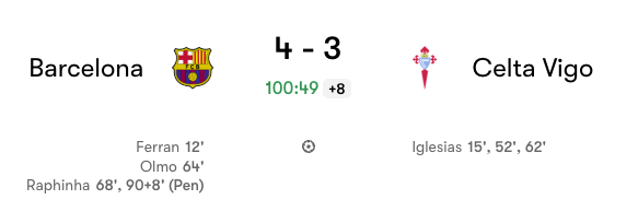 HAY QUE DECIRLO, EL BARCELONA REMONTÓ ROBANDO COMO SIEMPRE.

PENAL DE ÚLTIMO MINUTO.

¿POR QUÉ ES ROBO? PORQUE A MÍ ESTE EQUIPO YA ME ROBÓ EL CORAZÓN

QUÉ EQUIPAZO CARAJO