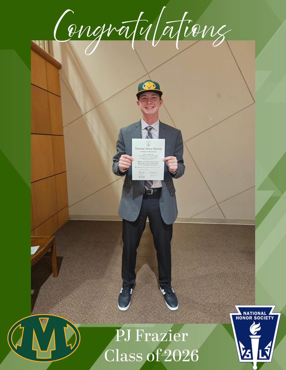 Medina Bees Baseball (@mhsbaseballbees) on Twitter photo Weβd like to take a moment, and recognize one of our Varsity players, <a href="/PJFrazier031/">PJ Frazier</a>!
On Wednesday, PJ was selected as a member of the Medina High School chapter of the National Honor Society. This membership is based on scholarship, service, leadership, and character.
πππ Weβd like to take a moment, and recognize one of our Varsity players, <a href="/PJFrazier031/">PJ Frazier</a>!
On Wednesday, PJ was selected as a member of the Medina High School chapter of the National Honor Society. This membership is based on scholarship, service, leadership, and character.
πππ