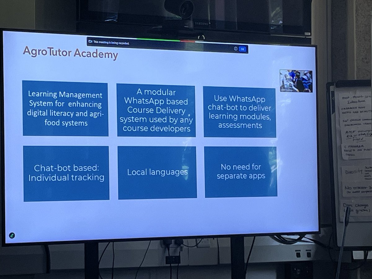 doctorsoumya's tweet image. Good session on Knowledge management &amp;amp; digital solutions at #CGIARScienceWeek. @mssrf has used Agri Tutor Academy to reach small farmers in TN through WhatsApp, offering context relevant knowledge and courses that they can complete in their own time. @ICRISAT @icarindia @AgriGoI