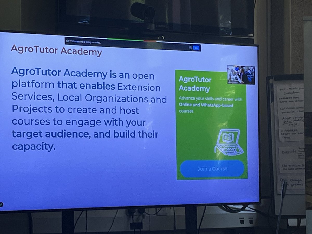 doctorsoumya's tweet image. Good session on Knowledge management &amp;amp; digital solutions at #CGIARScienceWeek. @mssrf has used Agri Tutor Academy to reach small farmers in TN through WhatsApp, offering context relevant knowledge and courses that they can complete in their own time. @ICRISAT @icarindia @AgriGoI