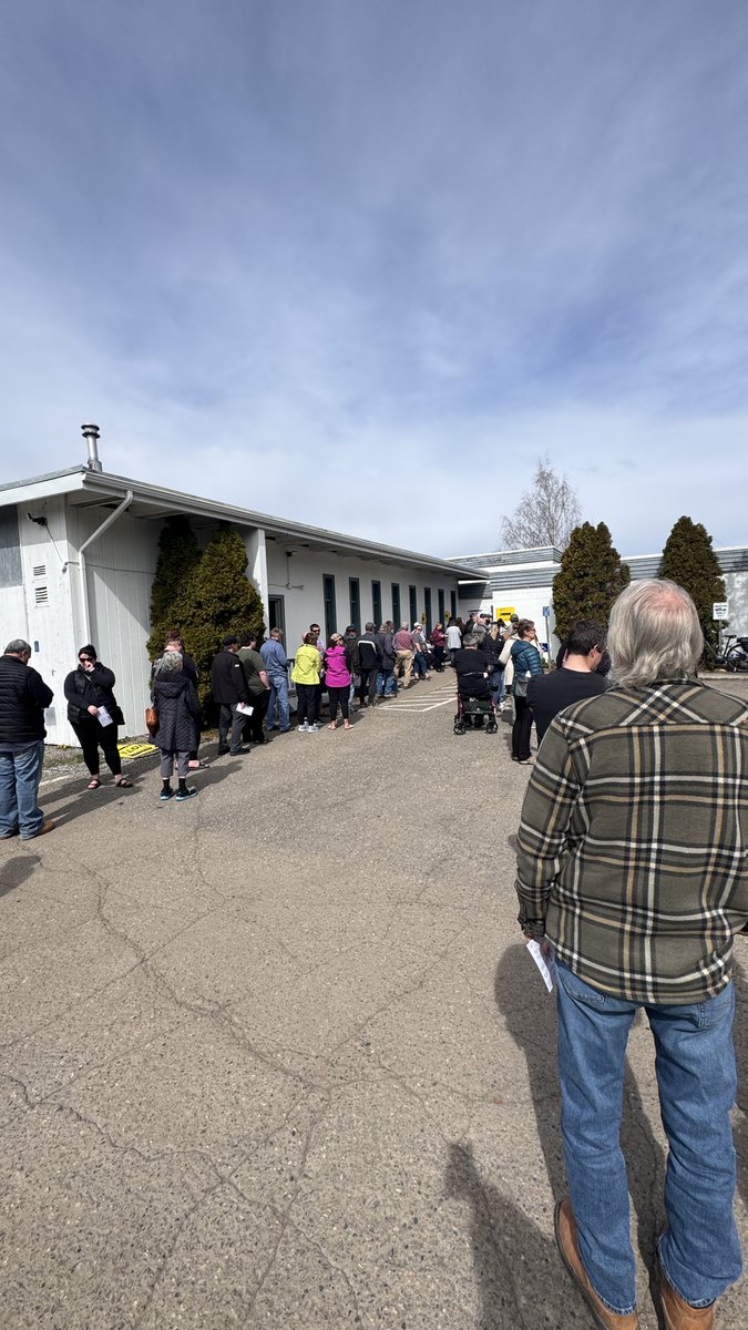 I voted in the advance polls yesterday (Canada) and the line was 2 hours long. When I left, the lines were even longer than when I got there.