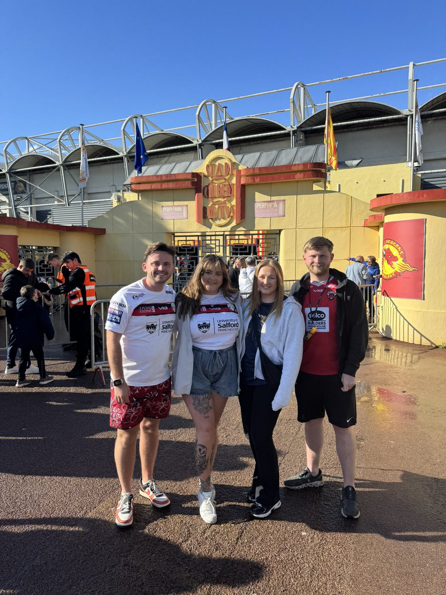 We have arrived! Let’s go Salford 🏈❤️